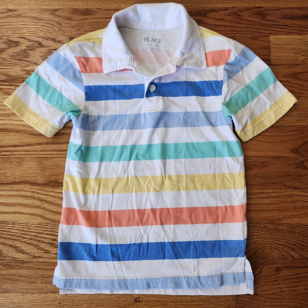 Kids Striped Polo Shirt - Multicolor
